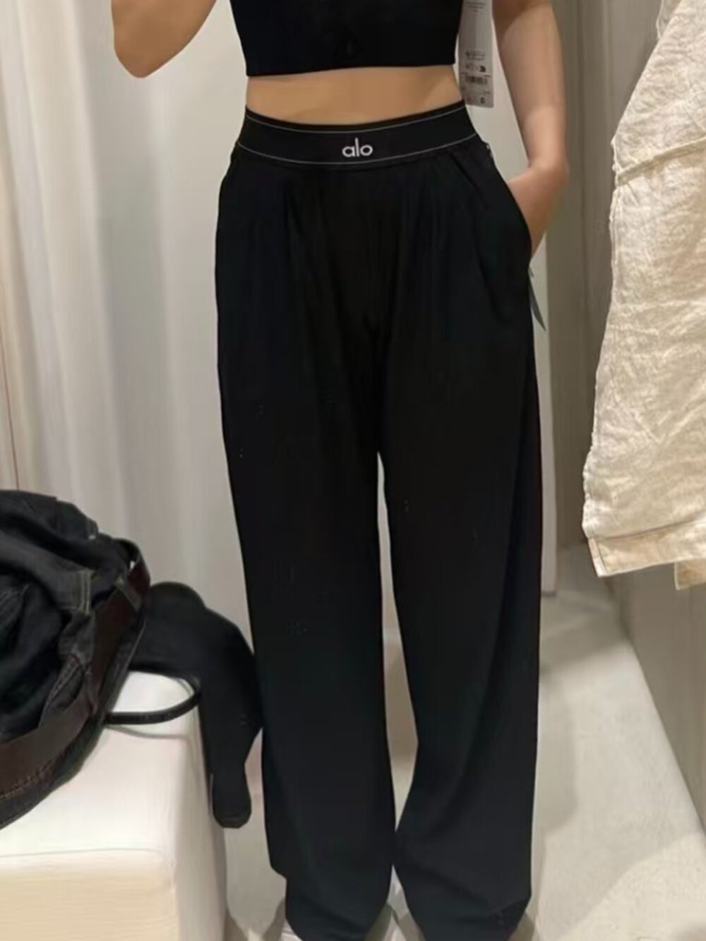 ALO Yoga Suit Up Trouser💞Chic Black Pants (Regular Length:30" Inseam)NWT💐
